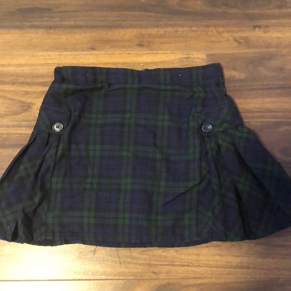 Green and blue pleaded skort with waist adjustments - Picture 1 of 2